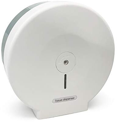 easy HYGIENE ComboMini Jumbo Toilettenrollenspender, zur Wandmontage, abschließbar, Weiß/Grau