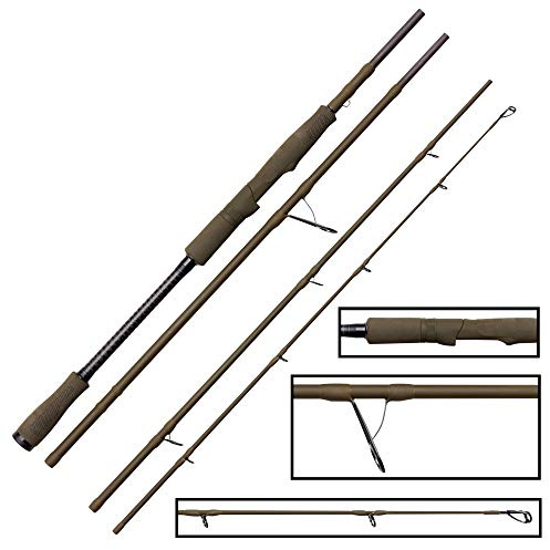 Savage Gear SG4 Power Game 215cm 20-60g - Reise Spinnrute für Zander & Hechte, Raubfischrute zum Spinnfischen, Reiserute zum Kunstköderangeln, Zanderrute