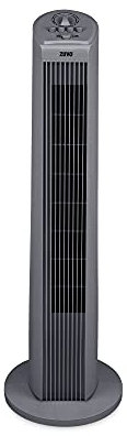 Zuvo 30 Oscillating Tower Fan, 3 Speed Setting Bladeless Portable Fan with 120 Minutes Timer, Quiet Operation Space-Saving fan for Home Living room and office (Gray)