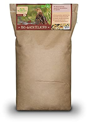 My Little Farm Bio-Wachtelkorn, 10 kg, Futter für Wachtelhühner im Legealter, wertvolle Bio-Körnermischung, vitalstoffreich, für schmackhafte und natürliche Eier
