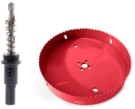 TUNEZ® Hole Saw M42 Bi-Metal Hole Cutter Set with Hexagon Arbor and Centring Metal Drill Bits Holesaw Kit for Wood Metal Plasterboard Iron Sheet Pipe Plastic (190 MM)