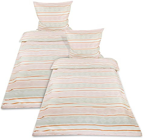 Beautissu Viola 2 Juegos de Ropa de Cama de Franela de 100% algodón 135x200 cm – Sábanas con 2 Fundas de Almohada 80x80 cm y 2 Fundas Nórdicas 135x200 cm – Ropa de Cama Coral con Cremallera