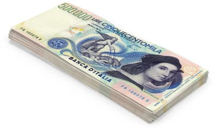 Scratch Cash Lire - 100 Banconote Finte da ₤ 500.000, Fac-Simile Lire, Dimensioni Reali