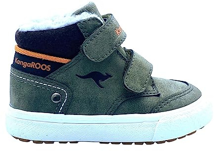 Kangaroos Chaussons Unisexe pour Enfant, Flamme Olive., 23 EU