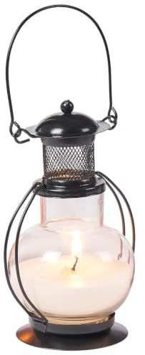 MARRAKESCH Lanterna orientale come candela profumata alla vaniglia in vetro, 14 cm, decorazione vintage con profumo