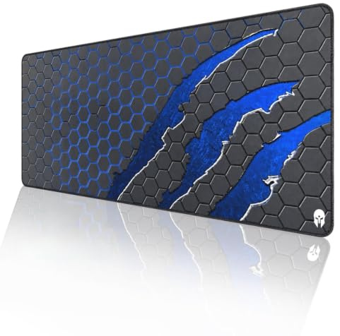 IMPACTRION Eraptor Blue - XXL Gaming Mauspad 900x400mm - rutschfest - wärmebehandelte Oberfläche für exaktes und schnelles Gleiten der Maus - einrollbar