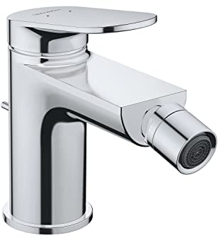 Duravit Wave Einhebel-Bidetarmatur (Auslauf Höhe 85 mm), Bidetmischer mit Zugstangen-Ablaufgarnitur, Chrom