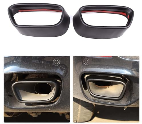 Hudiriy Tailpipe Exhaust Muffler Tail Pipe Cover Trim Decal Exterior Accessories Compatible with BMW X5 F15 2014-2018 X6 F16 2015-2019 (M Sports Version,Matt Black)
