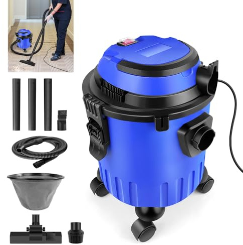 Yiyai Wet and Dry Vacuum Cleaner with Blower Function, 17000Pa Powerful Vacuum Cleaner Carpet Upholstery Cleaner, Container Volume: 15L, Ideal for Garage, Workshop, Home