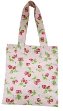 Zerodeko Schultertasche 1stk Umhängetasche Mit Erdbeer Muster Und Großer Kapazität Tragetaschen Aus Segeltuch Servierschüssel Aus Glas Reisetasche Erdbeerbrötchen Hohe Kapazität Polyester