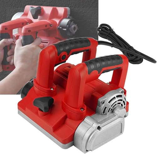 Pialla elettrica da Muro, Pialla da Muro Senza Angolo Morto, Motore Potente da 1600 W, profondità Regolabile da 1 a 4 mm, Smontaggio e Montaggio rapidi, Utilizzato per Stucco, Pareti Bianche e Grigi