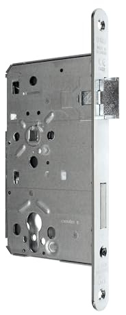 BKS FH Türschloss/Stahltürschloss DIN 18250 DO 9.0, Dornmaß 65mm, Entfernung: 72mm, Stulp: 20x235mm abgerundet, DIN Rechts, incl. SN-TEC Montageset (Dornmass: 65mm, DIN RECHTS)