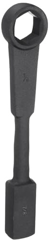 HARFINGTON 7/8 Inch 6-Point Flat Strike Wrench Slogging Ring Spanner Straight Handle Box End Wrench