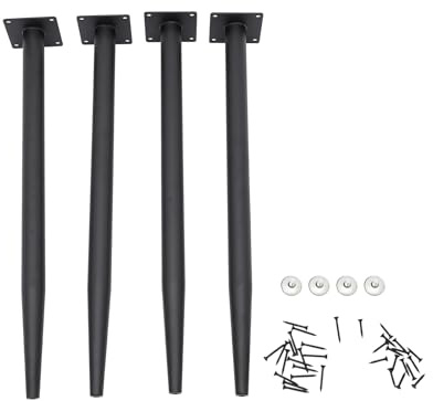 DeeDuud 4er Set Möbelbeine 55cm Haarnadel Tischbeine Höhenverstellbare Möbelfüße ideal für Schränke, Tische und DIY-Projekte (Schwarz)