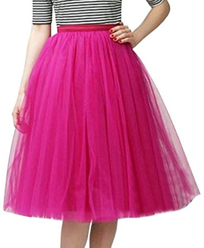 Damen Tüllrock 50er Rockabilly Petticoat Tutu Unterrock Retro Ballet Tanzrock 3 Lagig Tüll Ballett Tütü Rock Karneval Kostüm Zubehör Cosplay Faschingskostüme