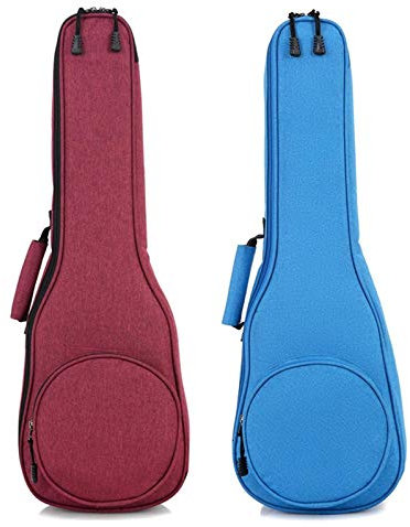 LVUNZJCA Gitarrentasche Gitarrensack Weiche Tasche Leistung wasserdichte Oxford Tuch Vier-String Guitar Rucksack für Gitarrenliebhaber(rot)