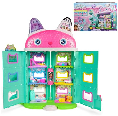 Gabby's Dollhouse: The Movie, Meow-Mazing Interactive Dollhouse | Over 2 Feet Tall, 7 Rooms to Explore & Build, LCD Screen Eyes, Figures, Sound FX, Kids Toys for Girls & Boys Ages 3 and Up