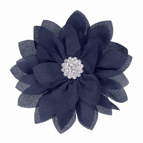 PATIKIL Élégante broche en forme de fleur pour femme, broche en tissu floral en cristal pour fête de mariage, cadeau, costume, vêtements, chapeau, robe, manteau