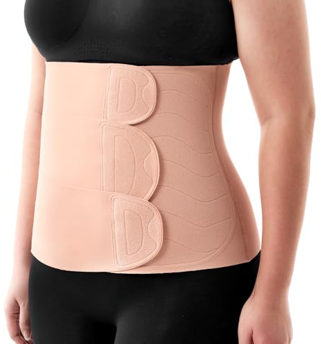 Momcozy Ergowrap Bauchgurt nach Geburt, 3D-Kompression & Rückenstütze für Kaiserschnitt-Rückbildung, Nahtloses Bauchband für Alltag & Sport, Unsichtbare Postpartum Shapewear (Standard, 2XL)