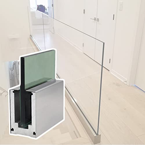 Ringhiera Vetro Scale Interne Esterni Per Uso Intensivo Morsetto Per Ringhiera In Vetro, In Acciaio Inox Quadrato Morsetto Di Vetro Per Recinzione Del Pavimento, Per Scale Interne, Corridoio, Soppalco