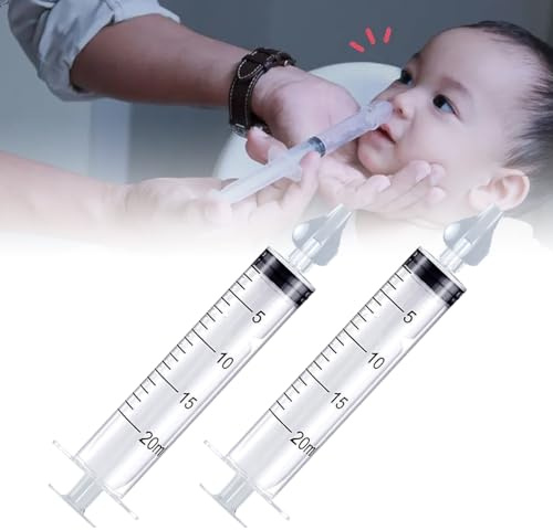20ML Baby Nasendusche Wiederverwendbare Nasenreiniger Nasenwaschreiniger mit Weicher Silikonspitze Nasenspülung Kinder Nasensauger Nasenreinigung Sicherer und Komfortabel 2 Stück