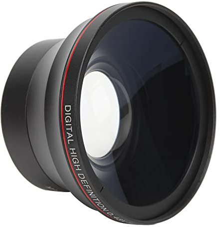 Yunseity Lentille de Caméra Grand Angle Professionnel de 58 Mm 0,43x avec Objectif Macro pour des Images Claires et Détaillées pour Les Amateurs de Photographie