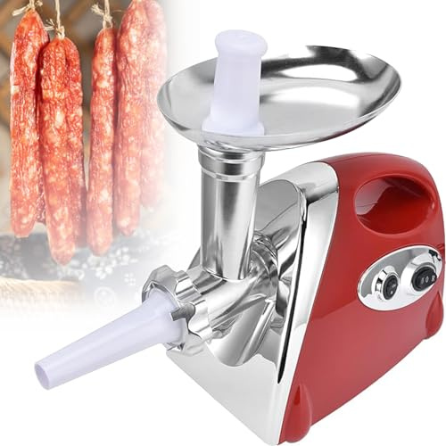 GYKOZY Poussoir à saucisses électrique, Extrusion en Spirale Fonctionnement Silencieux, Amovible et Lavable, Support en Acier Inoxydable Machine de Remplissage