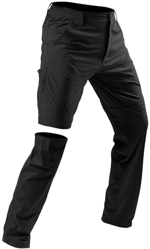 Peysuck Men's Convertible Cargo Hiking Trousers Lightweight Zip Off Pants