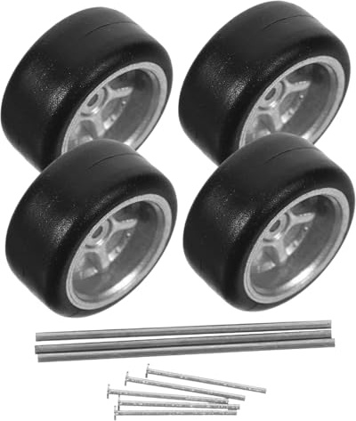 WEKAMOS Gomma per Modellini Auto Rc Cerchioni Argentati Ricambio Facile da Installare per Veicoli Miniatura
