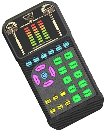 Laikoutd Portable Studio Sound Card With Smartests Noise Reductions Seamless PC Mobile Connectivitys Gaming Interfaces
