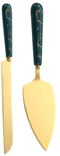TOYANDONA Outil Serveur de Gâteau Inoxydable avec Pelle et Couteau de Pâtisserie pour Mariage et Anniversaire Ustensiles Pratiques Acier Résistant pour Fabrication Gâteaux et Fourniture