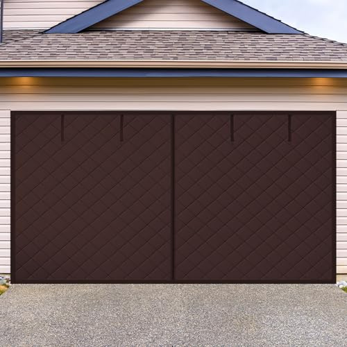 Générique Rideau De Porte Magnétique Rideau De Porte Isolant Thermique Rideaux Thermique Isolant en Coton, Fermeture Automatique, pour Terrasse Interieur De Garage 90x210cm 230x260cm(Café,180x240cm)