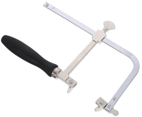 ibasenice Marco de de Arco Ajustable para Metalistería Herramienta Manual Forma Mango Ergonómico para Corte de Joyería y Bricolaje Resistente