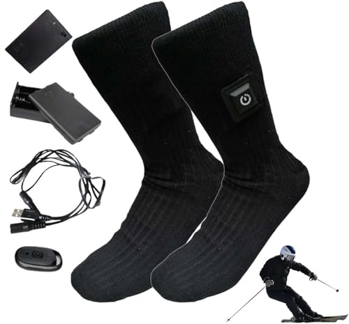 Calcetines térmicos, Calcetines térmicos con Control Remoto, Calcetines para Hombres y Mujeres, con batería Recargable mejorados para Hombres y Mujeres, térmico