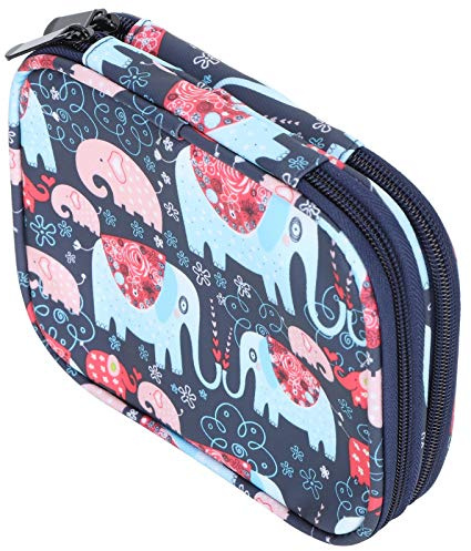 Changor Bolsa de Ganchillo para Coser con Cremallera de Doble Cara, Tela Oxford Hecha a Mano, Paquete Organizador para Tejer para Madre y Abuela, Material 600D Ecológico, 17,5x14x4cm (Paquete