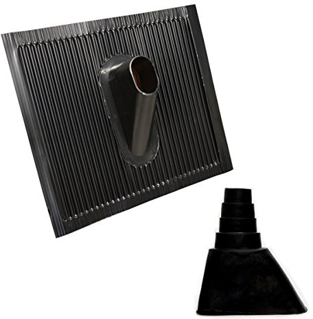 Premium X Dachabdeckung Aluminium-Dachziegel Schwarz Dach Montage Abdeckung Dachpfanne für Sat Sparrenhalter Manschette