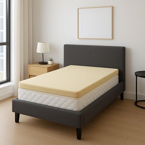 King of Dreams sur-Matelas 70x190 Face de Contact Mousse à Mémoire de Forme 55Kg/m3 Hauteur 4 cm Déhoussable (70_x_190_cm)
