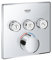 GROHE Grohtherm Smartcontrol, Duscharmatur Unterputz (3 Absperrventile, ultraflaches Design, Wandrosette aus Metall, Fertigmontageset, ohne Rohbau-Set SmartBox) eckig, chrom, 29149000