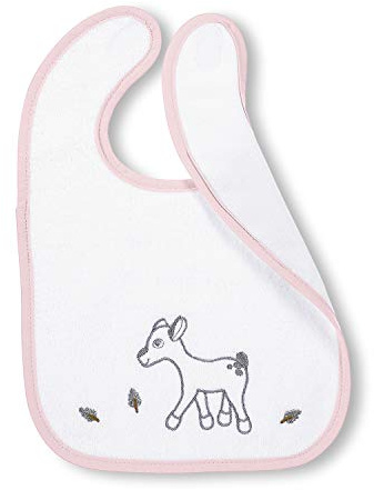 Sterntaler Plastik-Klettlätzchen Waldis Rosie, Größe: 26 x 38 cm, Weiß