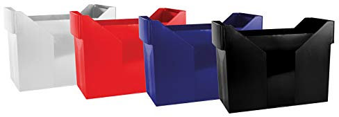 DONAU 7421001-01 Hängemappenbox Hängeregister aus Bruchsicherem Kunststoff/ Praktische File Box für Ordner Mappen A4/ Farbe: Schwarz