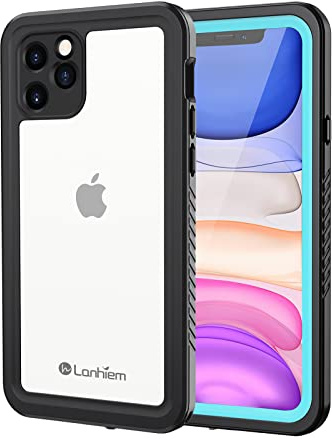 Lanhiem für iPhone 11 Pro Hülle 5.8 Zoll, IP68 Wasserdicht Handyhülle iPhone 11 Pro 360 Grad Schutzhülle, Stoßfest Staubdicht Schneefest Outdoor Panzerhülle mit Eingebautem Displayschutz, Blau