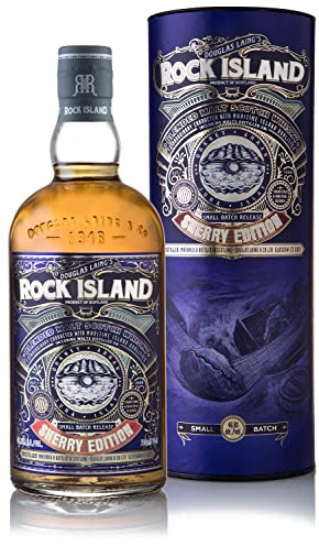 Rock Island Sherry Edition Blended Malt Scotch Whisky – Island Malt Whisky Matured in Spanish Sherry Casks, Small Batch, 46.8% ABV, No Chill-Filtered (70cl)