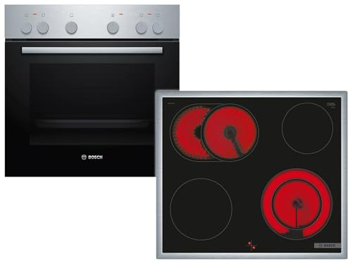 Bosch HND211AR62 Herd-Glaskeramik-Kochfeld-Kombination (herdgesteuert), 59,4 cm breit, 3D-Heißluft - Backen auf 3 Ebenen, Bräterzone