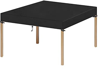 VANSHEIMAbdeckung für Tischplatte Schutzhülle Quadratisch für Gartenmöbel Wasserdicht Abdeckplane für Beistelltisch und Gartentisch 90x90x15cm