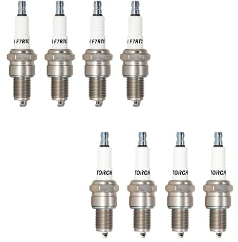 TORCH 8pcs F7RTC Zündkerze Ersetzen für N GK 5534/BPR7ES V-line-19,für 7992/WR5DC 4038/WR5DP, für 332/RN7YC 415/RN9YC 818/RN2C, für W22EPR-U/3088, R41CXLS, OEM