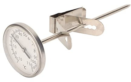 Urtavla Termometer, Rostfri Ugnssäker Kötttermometer Sond Ugnstermometer Rostfri Stålsond Mattermometer Friteringstermometer med Löstagbar Klämma för BBQ Grill