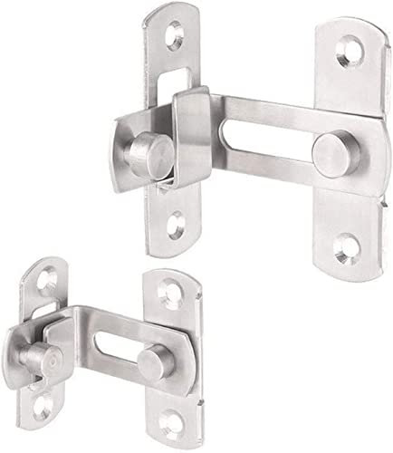 Locking Door Chain, Door Locks Internal, Door Restrictor,Door Safety Chain,Limiter Security Chain Lock,Door Chain Lock Stainless Steel Right Angle Locking Latch Sliding Barn Door Lock Doors Windows Sa