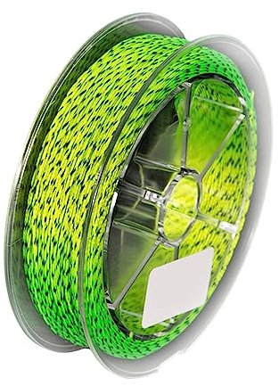 Oshhni Fliegenfischen-Backing-Schnur, Fliegenfischen-Schnur-Backing, Starke Anfänger-langlebige Angelgerät-Werkzeuge, Fliegenschnur-Angelschnur für, GelbSchwarz 20LB 50m