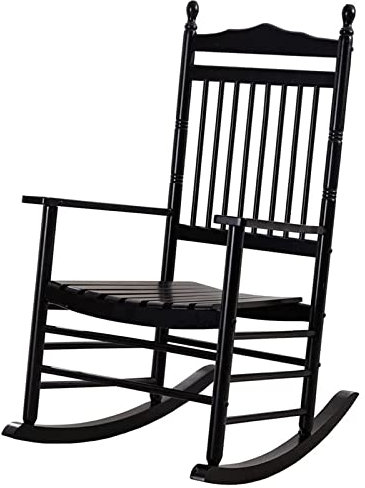Schaukelstuhl, Relaxstuhl Outdoor-Schaukelstühle aus Holz für schwere Beanspruchung für Erwachsene und ältere Menschen, Zero-Gravity-Schaukelstuhl auf der Veranda für Terrasse/Balkon/Hinterhof, Tragk