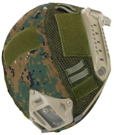 Happyyami Taktischer Helmbezug Camouflage Aus Strapazierfähigem Material Mit Verstellbarem Schnallensystem Robustem Helmüberzug Für Outdoor Jagd Und Cs Spiele